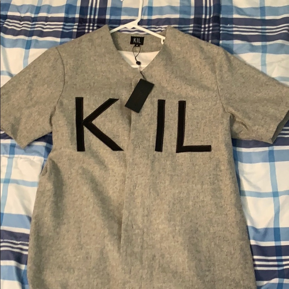 Killion grey baseball jersey
